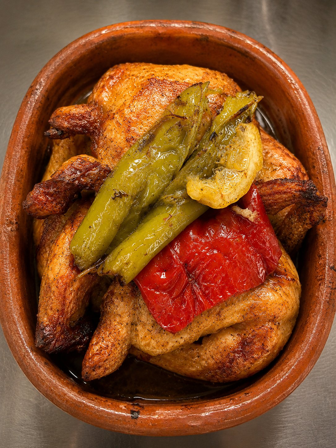 Pollo asado al horno